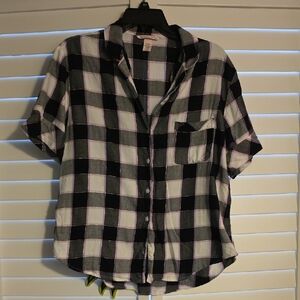 Victoria's Secret Checkered Pajama Top